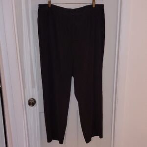 EUC Dress Barn Chestnut Brown Pants, 20, Button Zip Close, No Pockets Suede Like